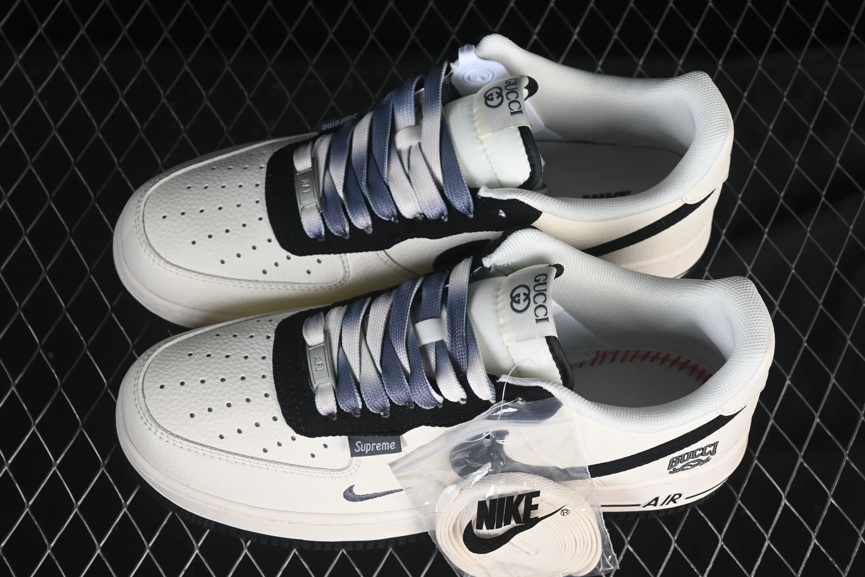 All categories Nk Air Force 1 Air Force series Nk Air Force 1 Low Air Force low-top Nike Air Force 1'07 Low Gucci co-branded off-white black canvas hook Air Force 1 low-top casual sneakers XD2588-605